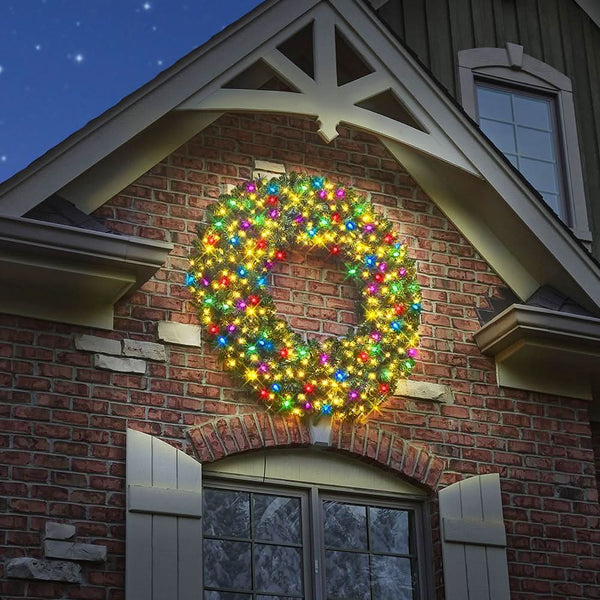 Shimmering Flower Christmas Wreath