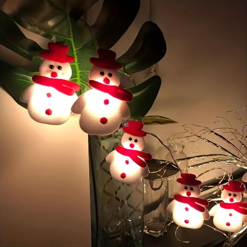 10 LED Snowman String Lights ☃️✨