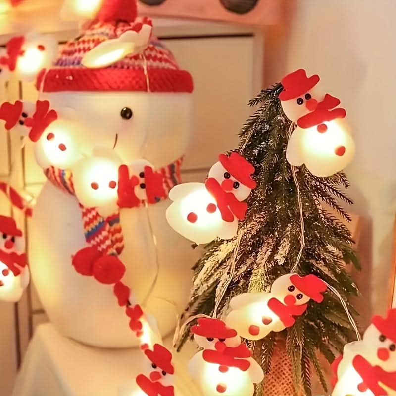 10 LED Snowman String Lights ☃️✨