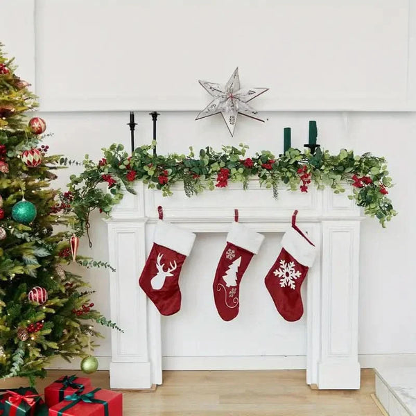 Realistic Christmas Garland with LED Lights