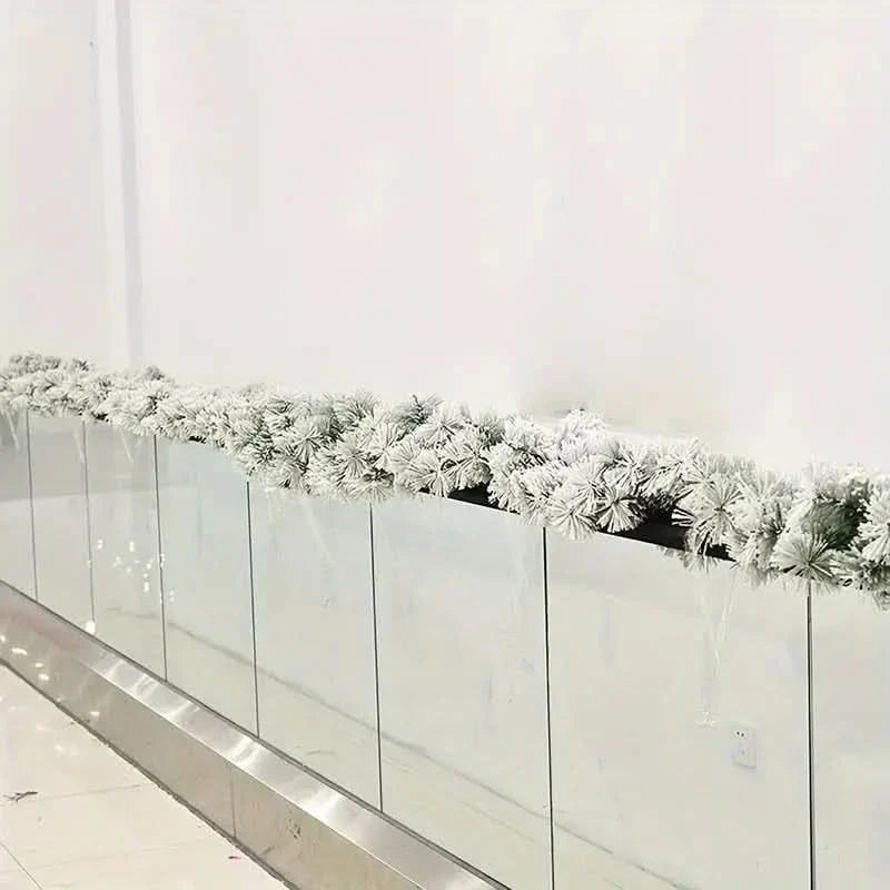 Super Realistic Snow-Frosted Christmas Garland