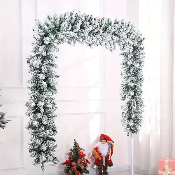 Super Realistic Snow-Frosted Christmas Garland