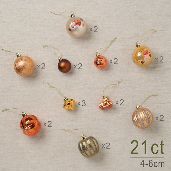 Christmas Ball Ornament Kit - 21 Pieces for Holiday Decoration