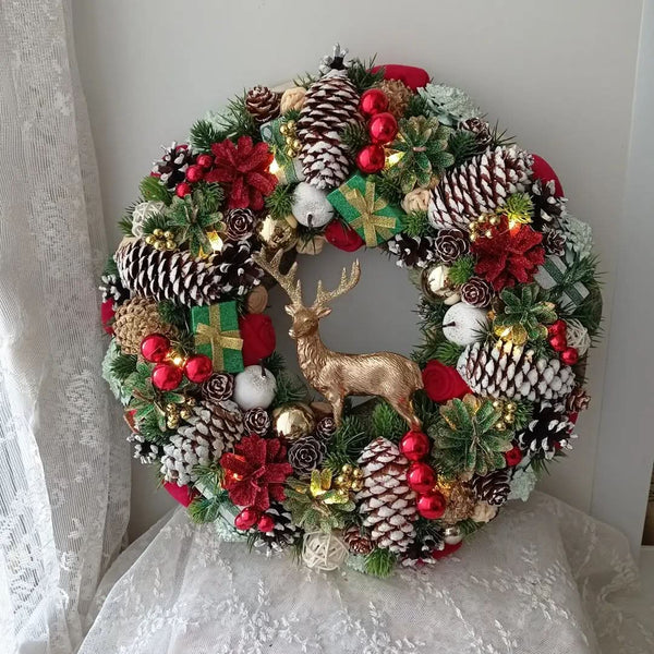 Luxury Christmas Wreath with LED – 55 cm