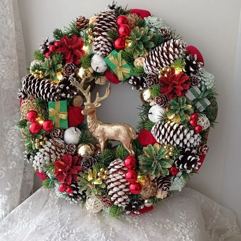 Luxury Christmas Wreath with LED – 55 cm