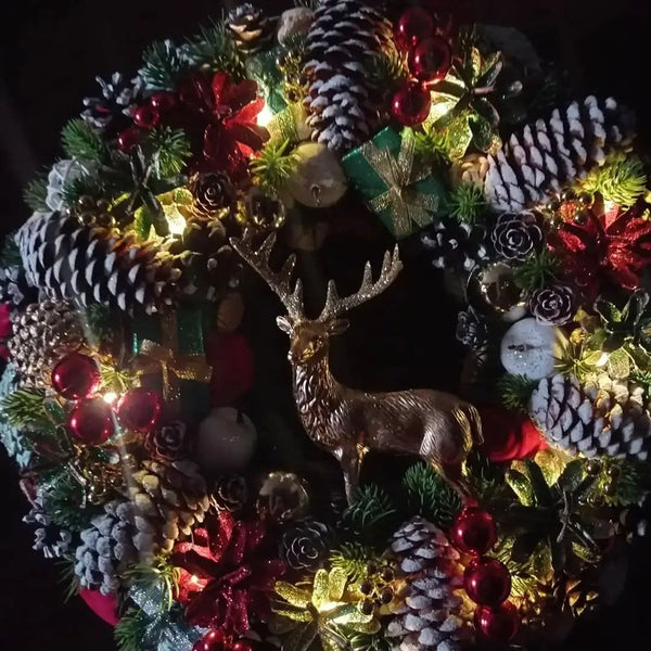 Luxury Christmas Wreath with LED – 55 cm