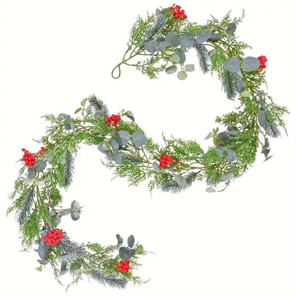 Realistic Christmas Garland with LED Lights