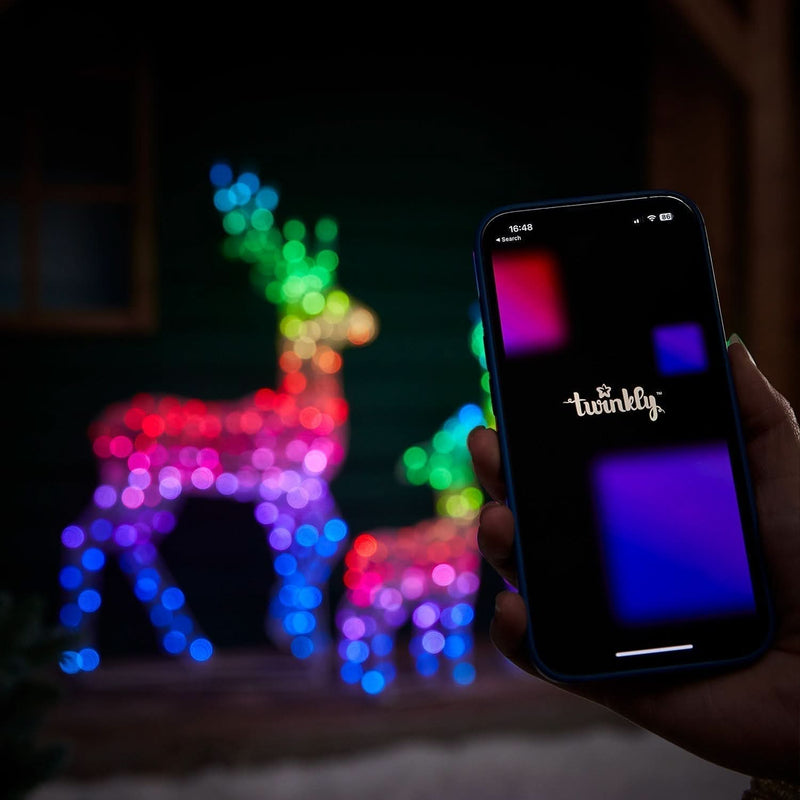 Set of LED Illuminated Reindeer with Smart RGB and Wi-Fi Control