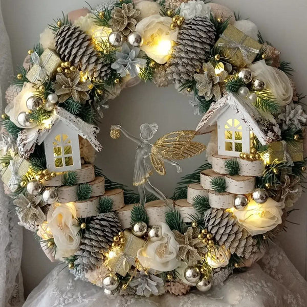 Luxury Christmas Wreath with LED – 55 cm