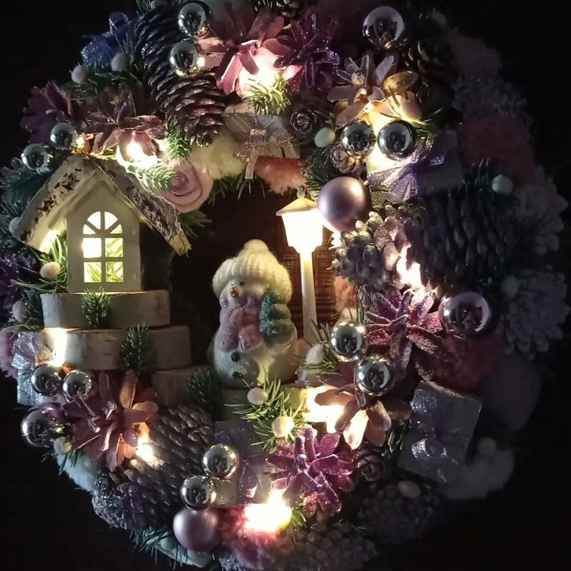 Luxury Christmas Wreath with LED – 55 cm