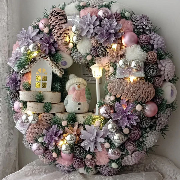 Luxury Christmas Wreath with LED – 55 cm