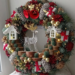 Luxury Christmas Wreath with LED – 55 cm