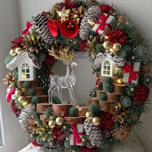 Luxury Christmas Wreath with LED – 55 cm