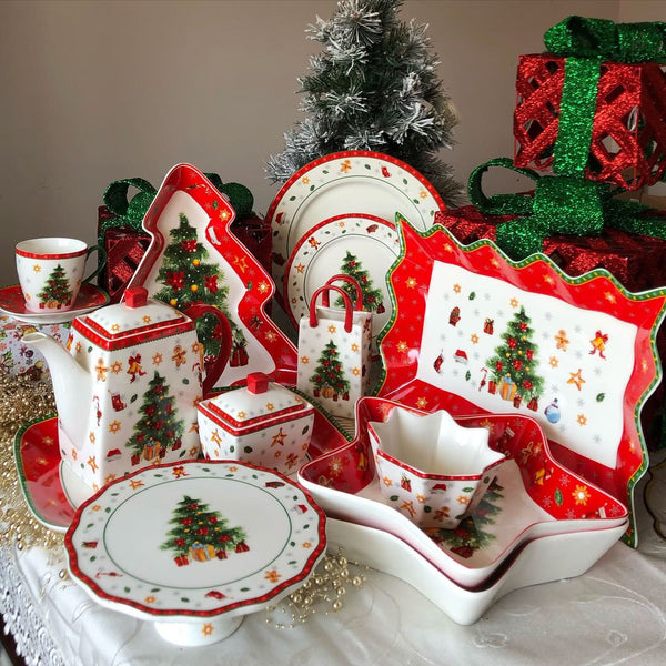 Premium Christmas Dinnerware Set – 27 Pieces