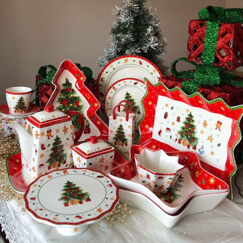 Premium Christmas Dinnerware Set – 27 Pieces