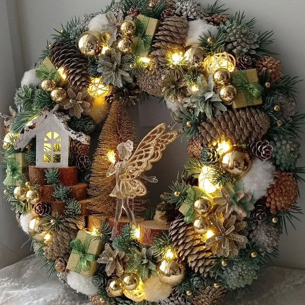 Luxury Christmas Wreath with LED – 55 cm