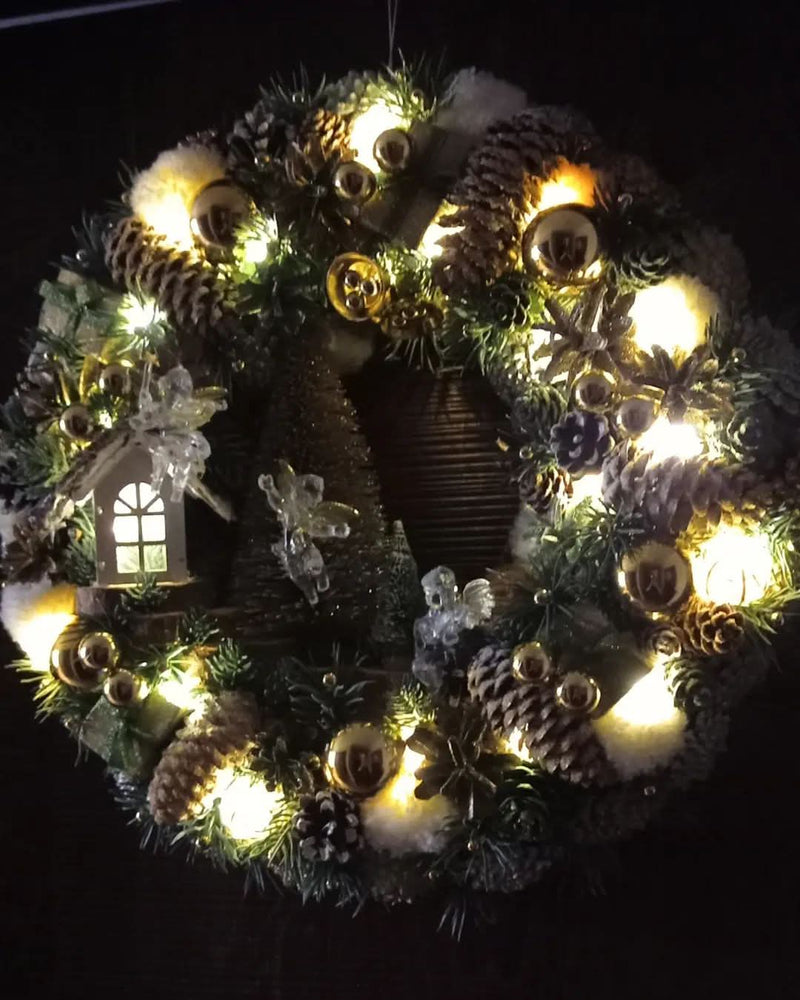 Luxury Christmas Wreath with LED – 55 cm