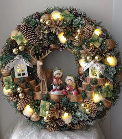 Luxury Christmas Wreath with LED – 55 cm