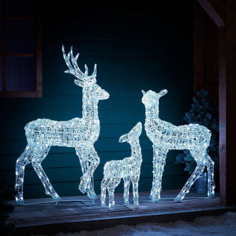 Set of LED Illuminated Reindeer with Smart RGB and Wi-Fi Control