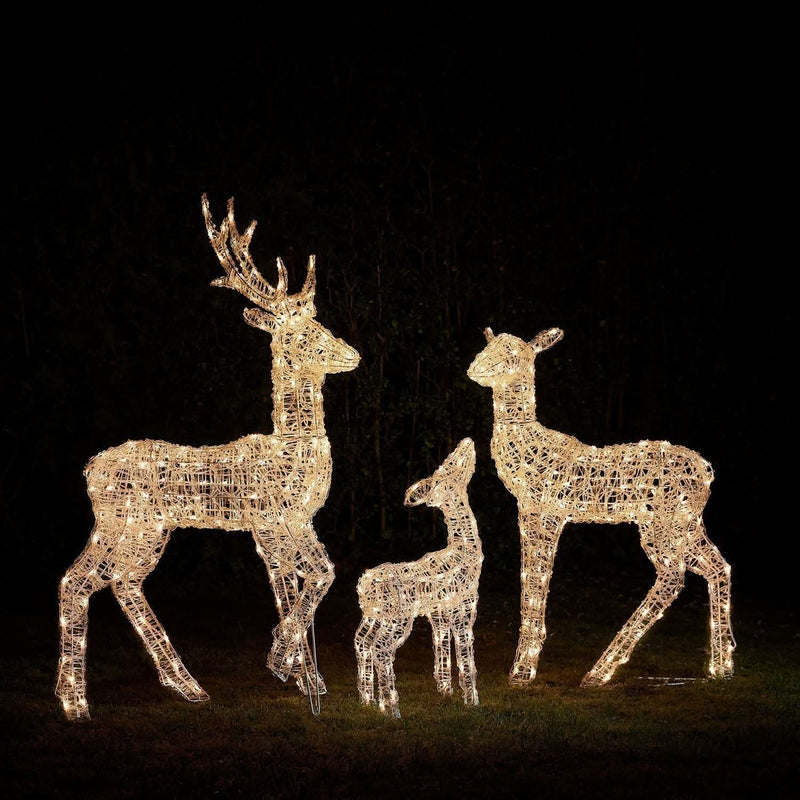 Set of LED Illuminated Reindeer with Smart RGB and Wi-Fi Control
