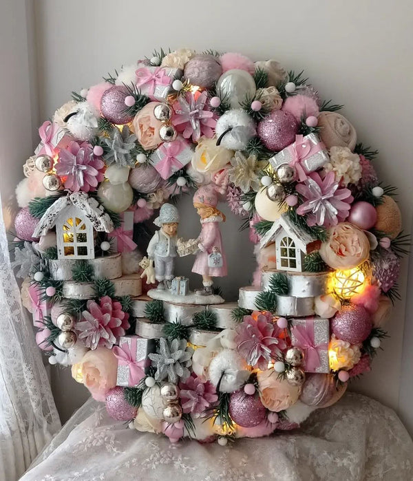 Luxury Christmas Wreath with LED – 55 cm