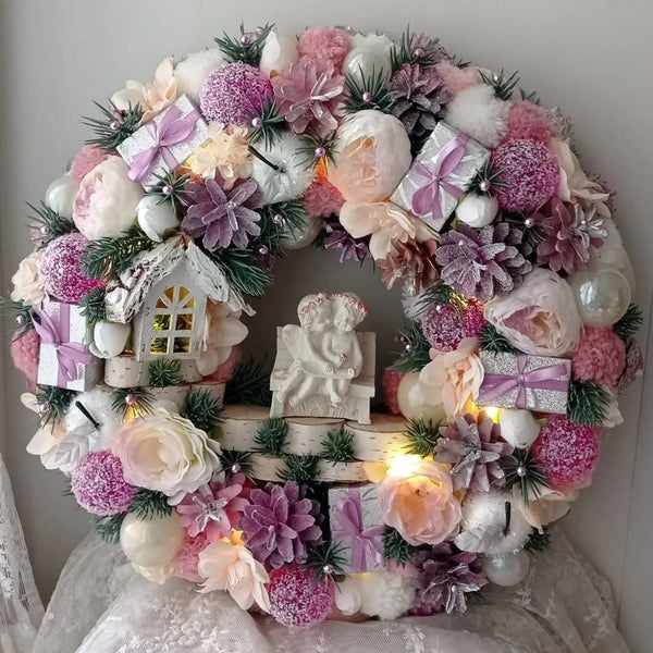 Luxury Christmas Wreath with LED – 55 cm