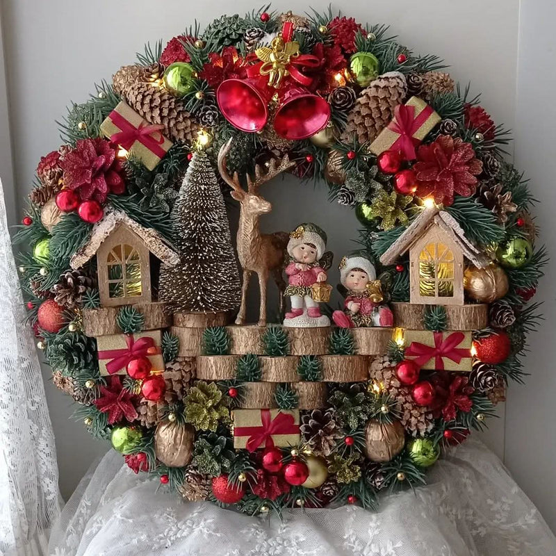 Luxury Christmas Wreath with LED – 55 cm