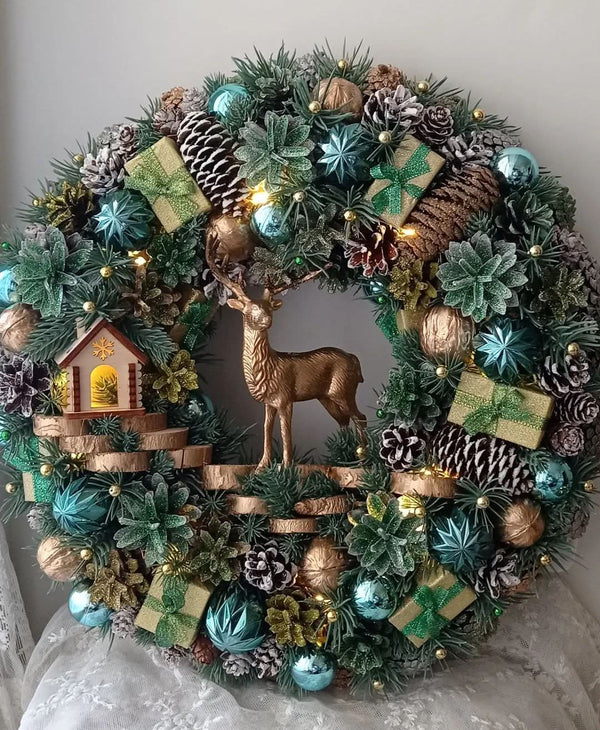 Luxury Christmas Wreath with LED – 55 cm