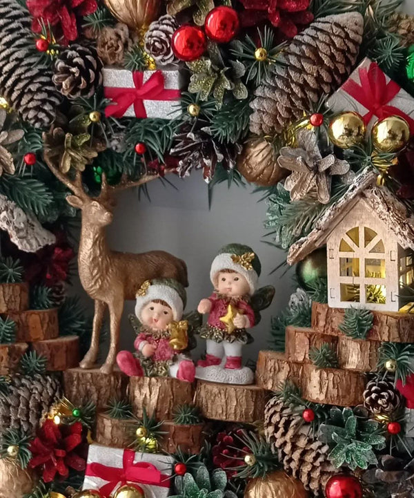 Luxury Christmas Wreath with LED – 55 cm