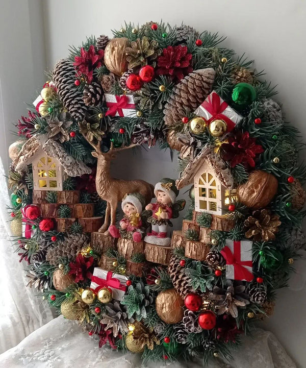 Luxury Christmas Wreath with LED – 55 cm