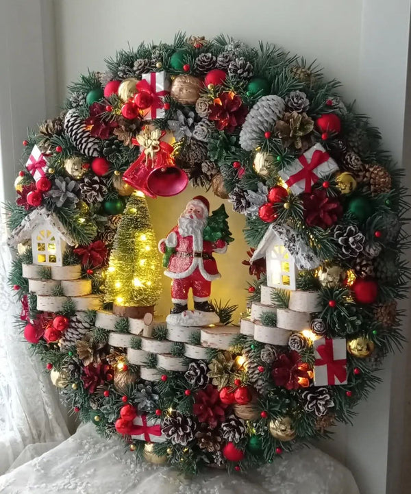 Luxury Christmas Wreath with LED – 65 cm
