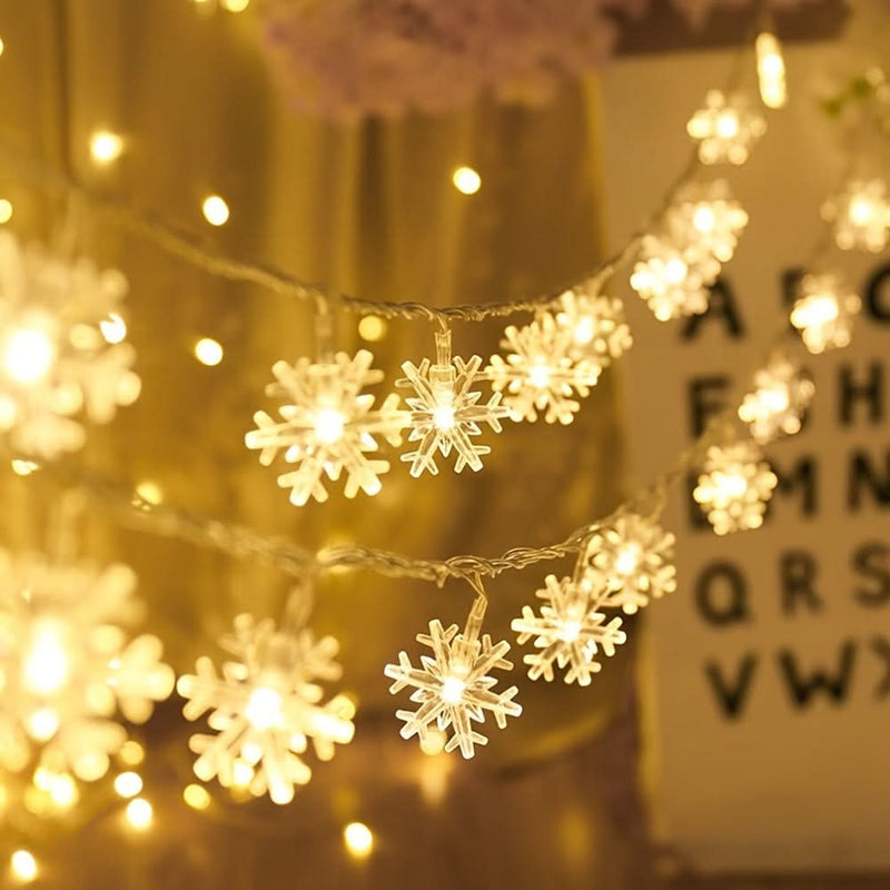 Snowflake LED Curtain Lights – 3 Meters ❄️✨🎄