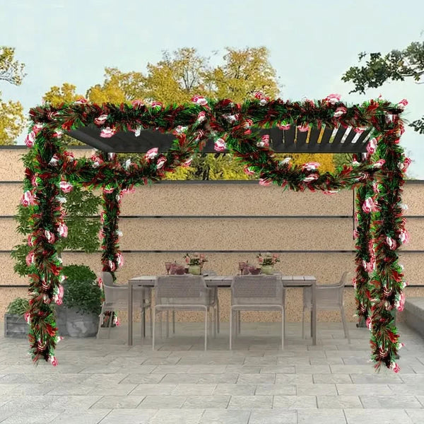 Artificial Christmas Garland with Decorations