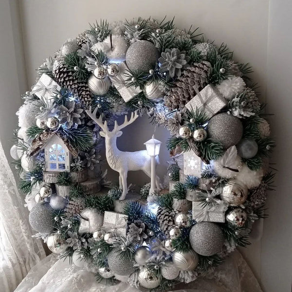 Luxury Christmas Wreath with LED – 55 cm