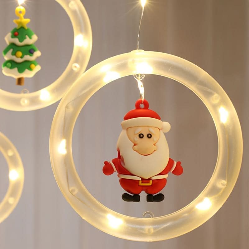 Santa Claus Colorful LED Christmas Window Light with USB
