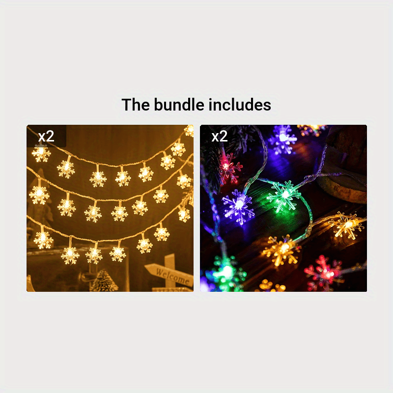 Snowflake LED Curtain Lights – 3 Meters ❄️✨🎄