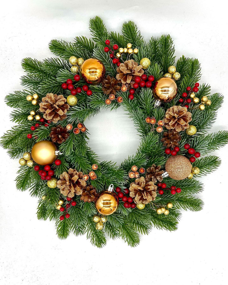 Modern Christmas Wreath – 60 cm