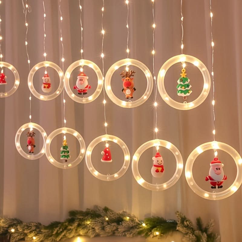Santa Claus Colorful LED Christmas Window Light with USB
