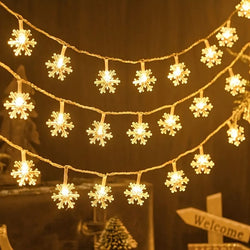 Snowflake LED Curtain Lights – 3 Meters ❄️✨🎄