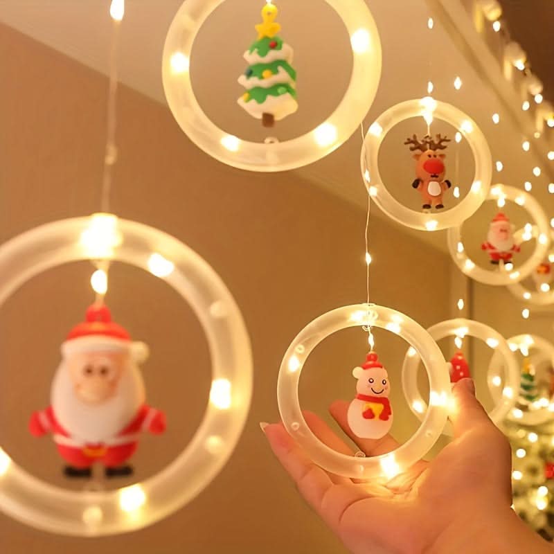 Santa Claus Colorful LED Christmas Window Light with USB