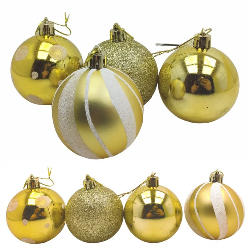 30-Piece Glitter Christmas Ball Ornament Set