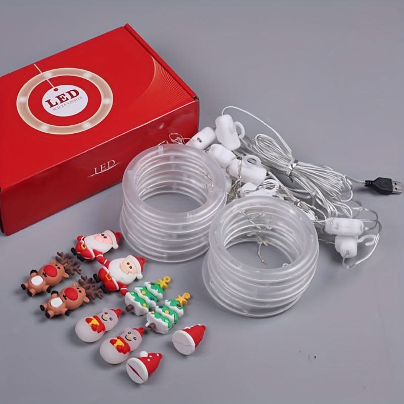 Santa Claus Colorful LED Christmas Window Light with USB