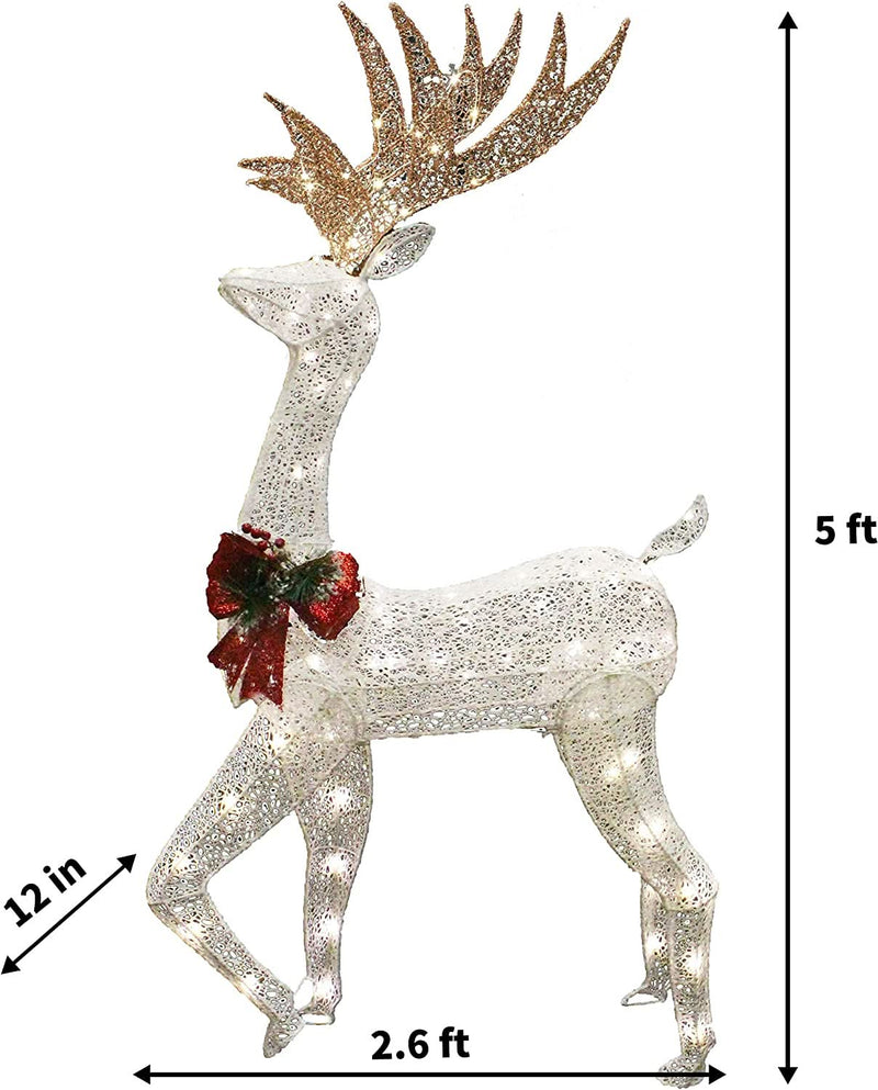 Illuminated Reindeer with LED – 1.52m Height