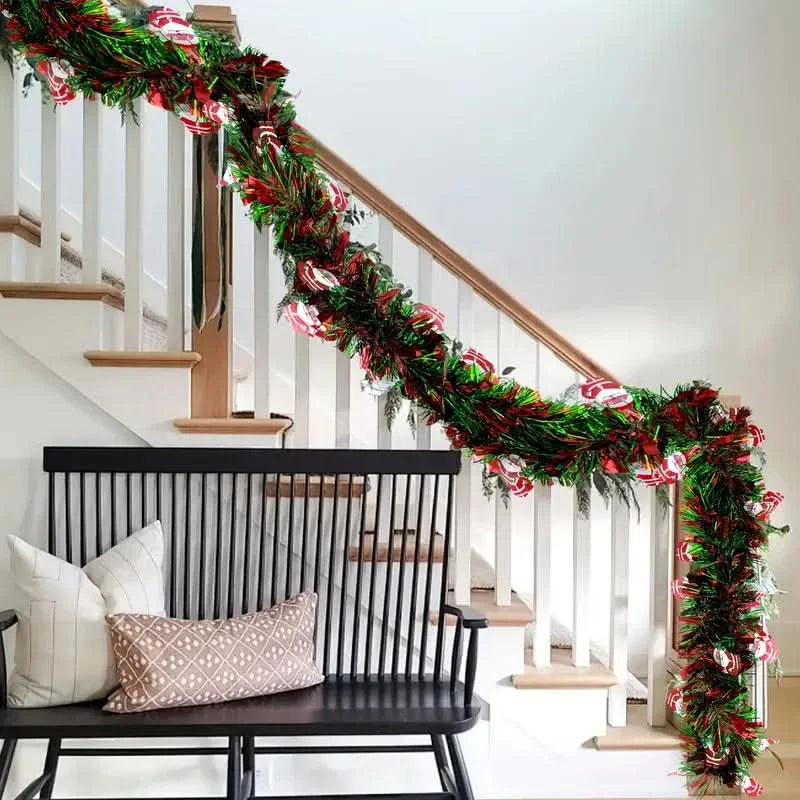 Artificial Christmas Garland with Decorations
