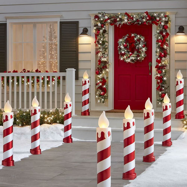 Set of Shimmering Candy Cane LED Stick Lights – 91 cm