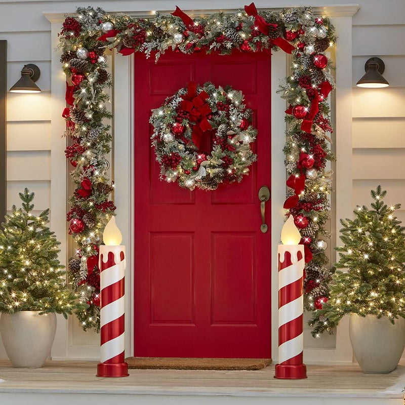 Set of Shimmering Candy Cane LED Stick Lights – 91 cm