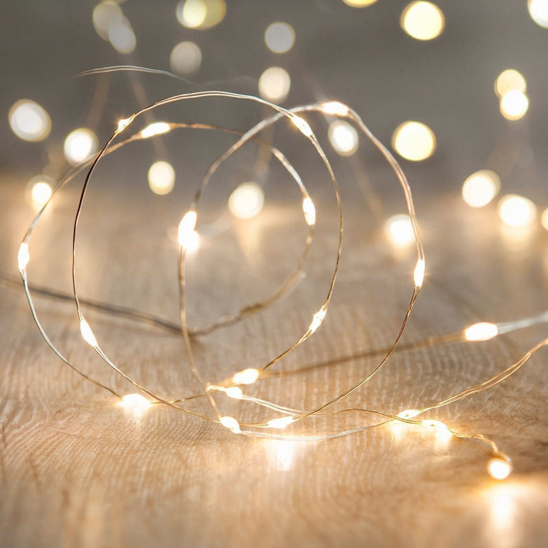 100 Warm White Micro LED Fairy Lights ✨🎄