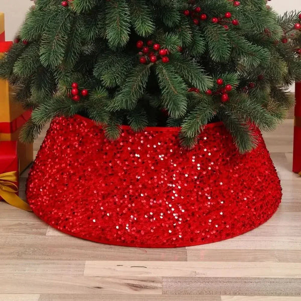 Sparkling Sequin Christmas Tree Skirt – 45×70 cm