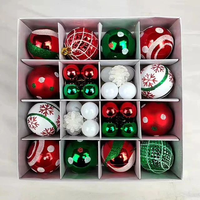 Christmas Ball Ornament Kit - 42 Pieces for Holiday Decoration
