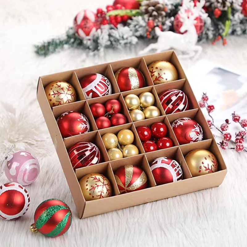 Christmas Ball Ornament Kit - 42 Pieces for Holiday Decoration